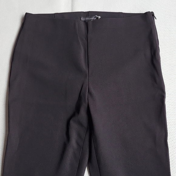 NWT$179 Saks Fifth Ave Stretch Straight-Leg Split-Hem Pants Cropped Trousers 4 - Picture 5 of 14